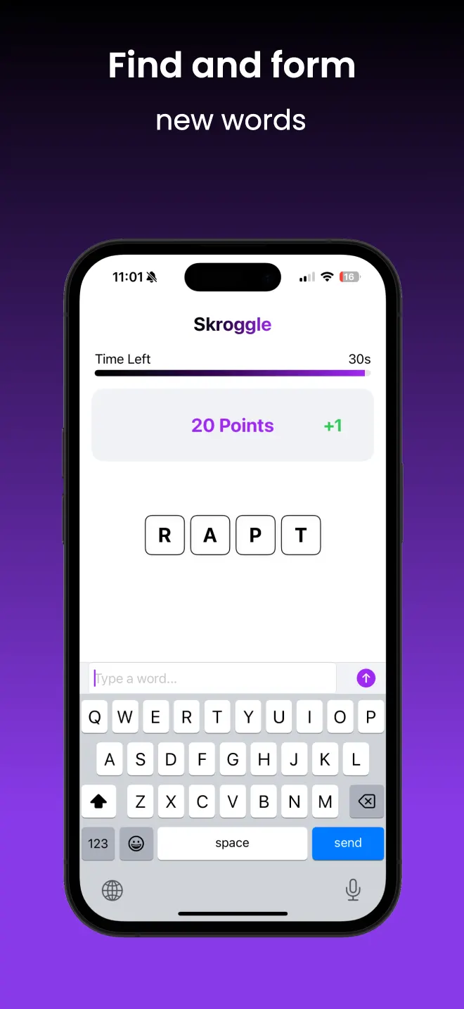 Find and form new words: RAPT scores a point